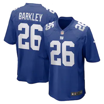 mens nike saquon barkley royal new york giants game jersey